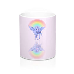 Unicorn Rainbow reflection Mug 11oz-[stardust]