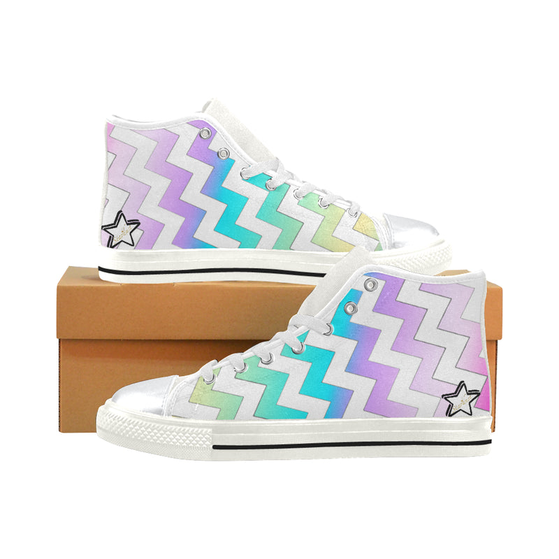 Rainbow stars lace up Canvas shoes