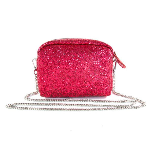 Glitter Crossbody Handbag - Hot Pink
