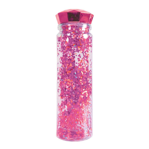 Pink Checker Glitter Water Bottle – Golden Gems