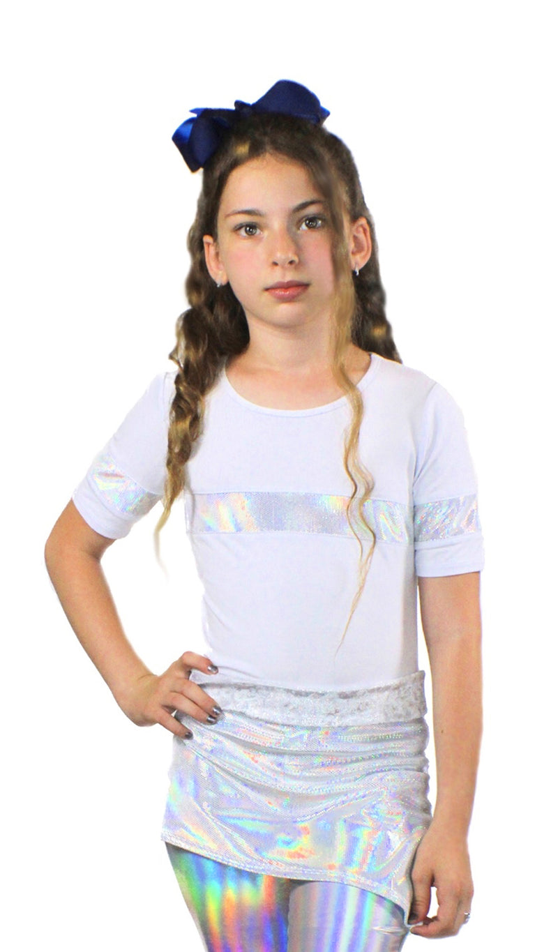 Stella Bamboo Jersey, Holographic sequins Top-[stardust]