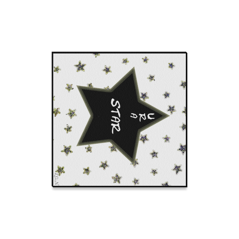 U R A STAR  Wall Art on Canvas 16" x16"-[stardust]