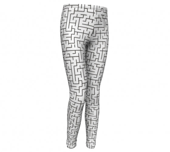 A- Maze me, Super Stretch Eco Friendly Poly fiber Performance leggings-[stardust]