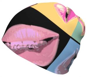 [stardust]-pop-art-lips-braces-relaxed-fit-beanie