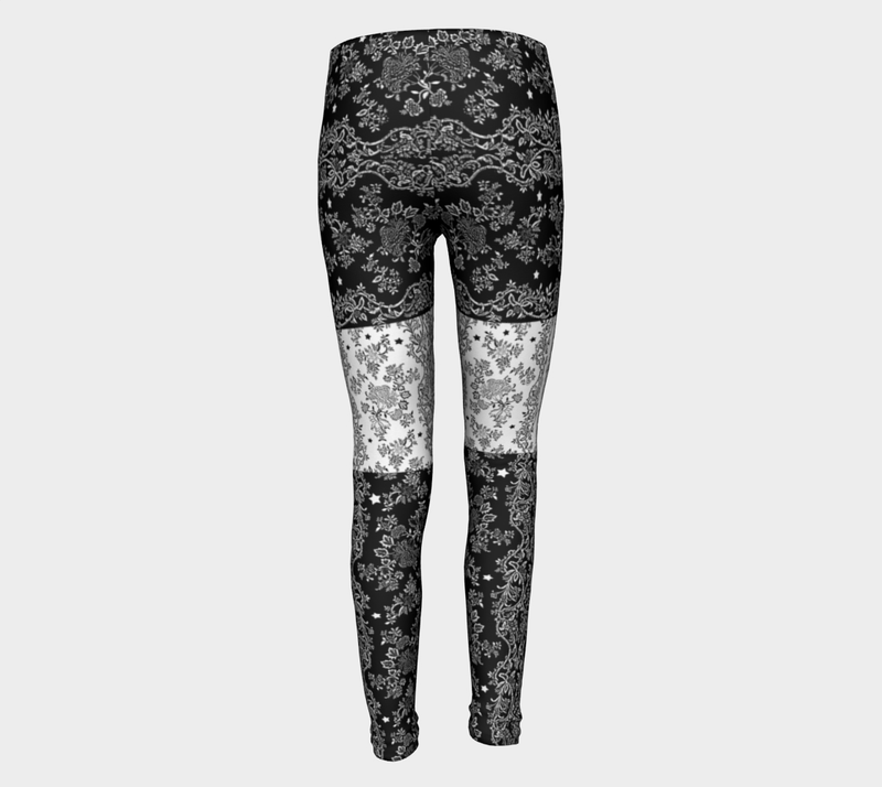 Lace N Stars Black and White Eco friendly Leggings – Stardust