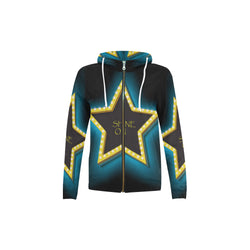 Shine On, All Over Print Hoodie with Zipper-[stardust]