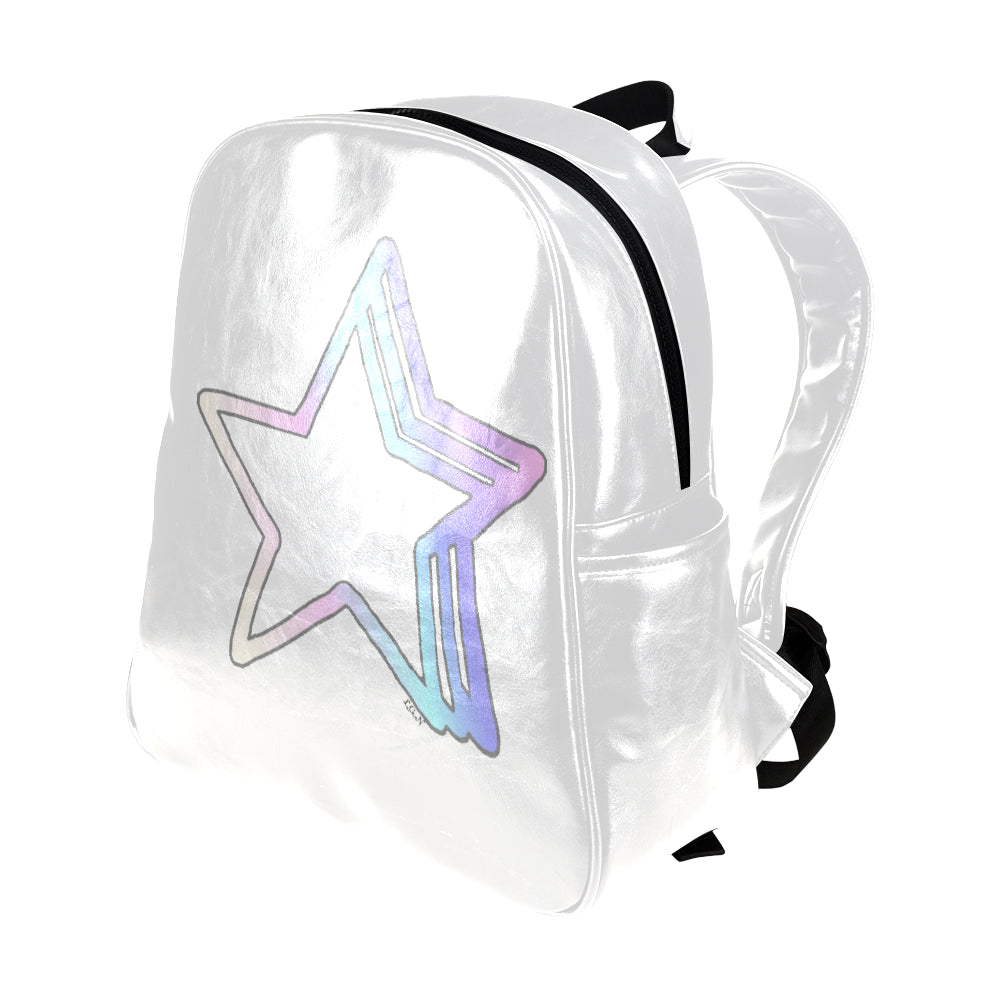 Starlight, vegan leather multi-pocket Backpack – Stardust display picture 3