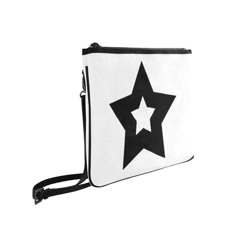 Bulky Star, White Slim Clutch Bag