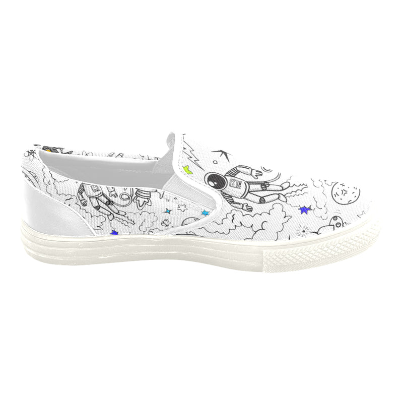 Ultra Galactic , White Slip-on Canvas Shoes-[stardust]