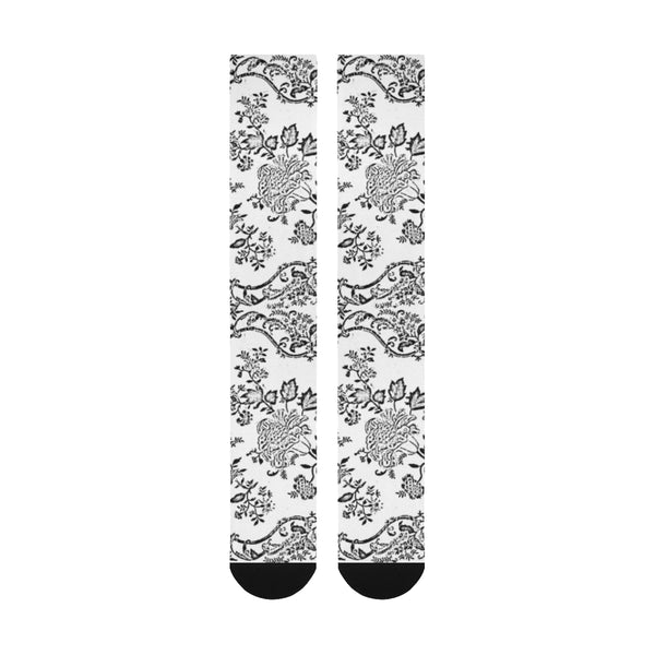 Lace N stars white long socks
