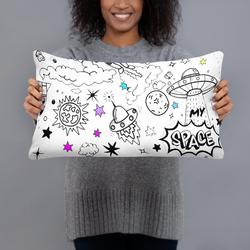 Ultra Galactic Pillow with Basic Pillow Case-[stardust]