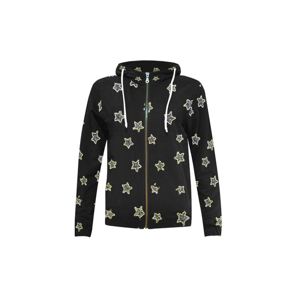 Neon Star, printed Hoodie with zipper – Stardust