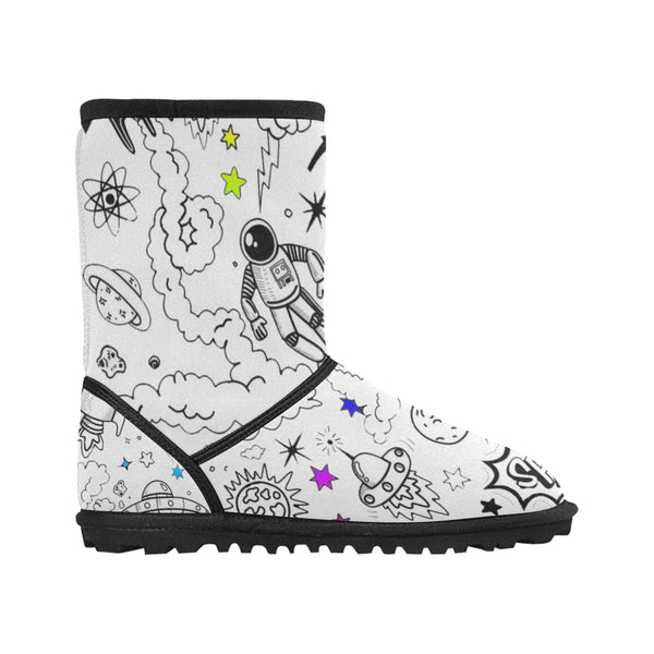 1Ultra Galactic White Snow boots-[stardust]