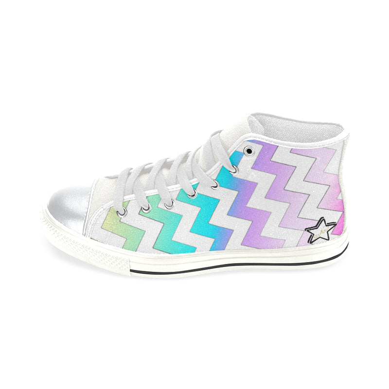 Rainbow stars lace up Canvas shoes