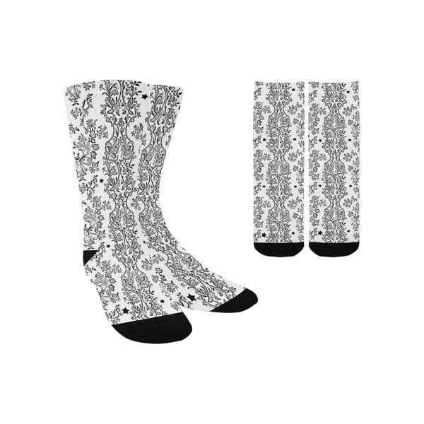 Lace N stars white socks