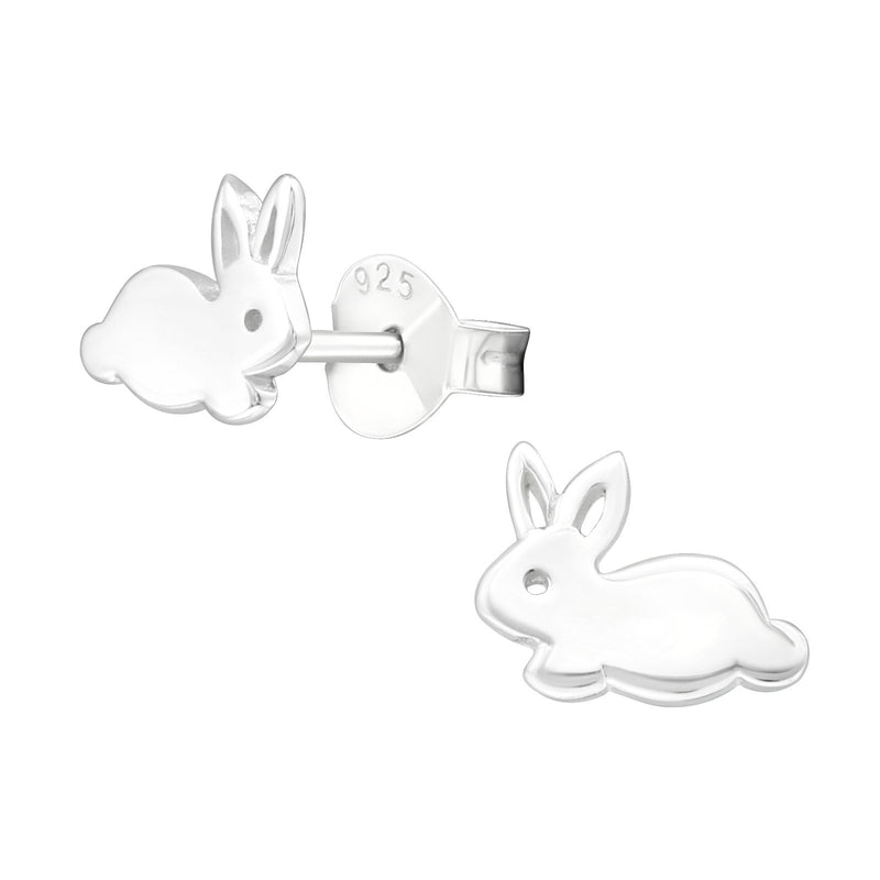 Children's Sterling Silver Bunny Stud Earrings by Liberty Charms