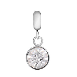 Children's 'April Birthstone' Diamond Coloured Crystal Drop Charm by Liberty Charms