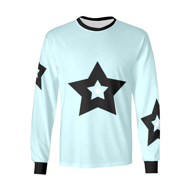 Bulky Stars. long sleeve T-shirt, Baby blue
