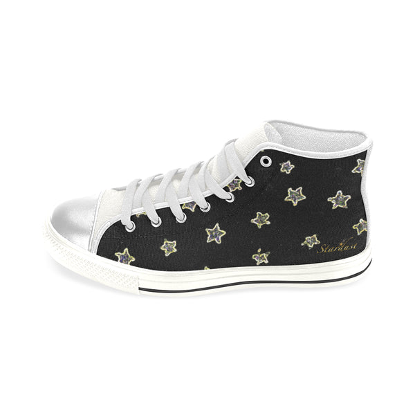 Neon Star , High Top Canvas Shoes-[stardust]