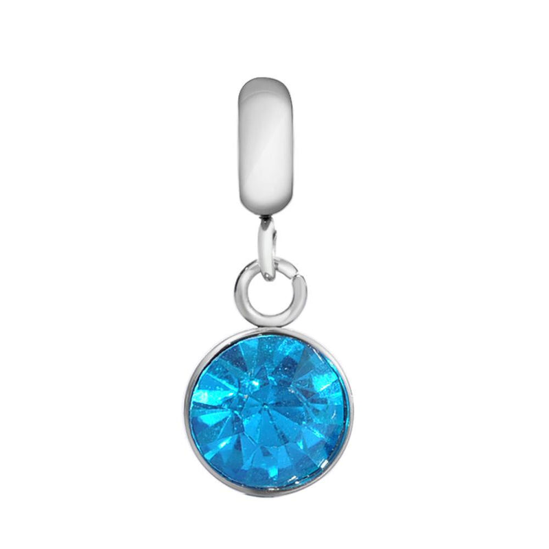 Children's 'December Birthstone' Turquoise Coloured Crystal Drop Charm by Liberty Charms
