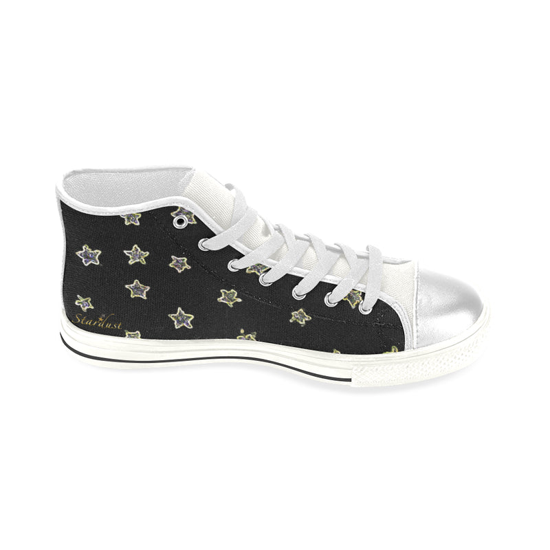 Neon Star , High Top Canvas Shoes-[stardust]