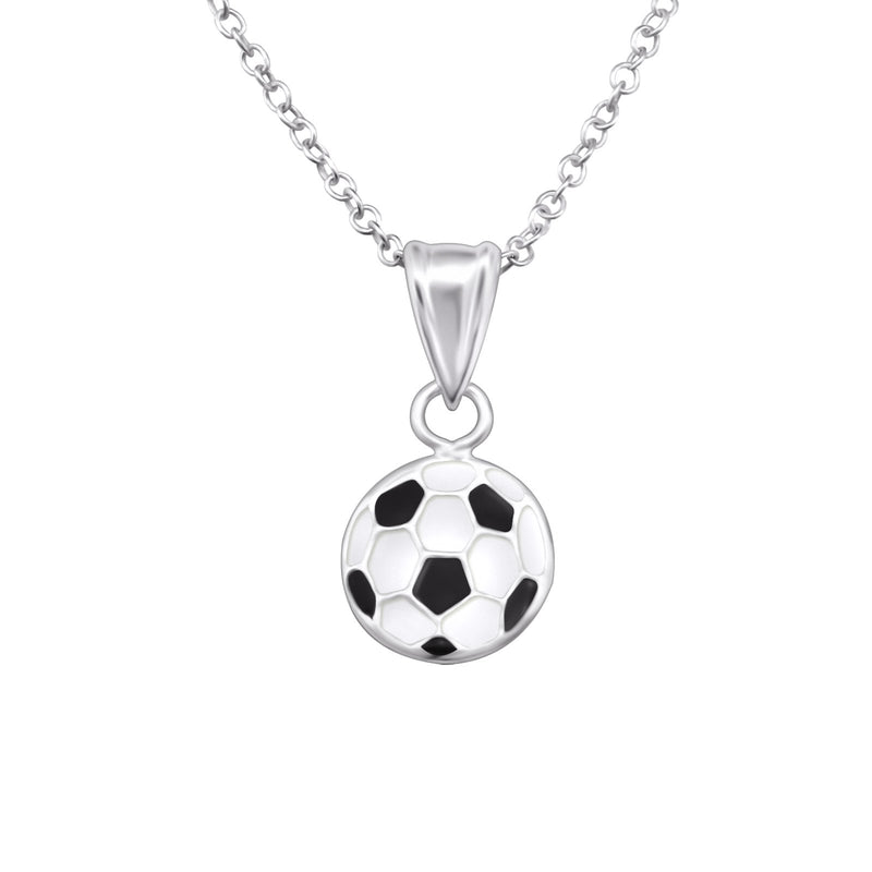 Children's Sterling Silver Football Pendant Necklace by Liberty Charms