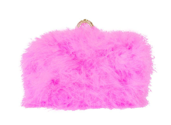 Furry Clutch - Hot Pink