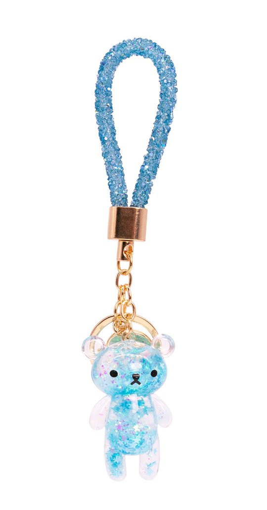 Glitter Bear Keychain - Blue