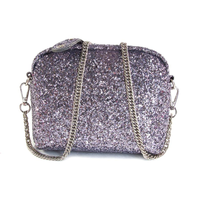 Glitter Crossbody Handbag - Gray