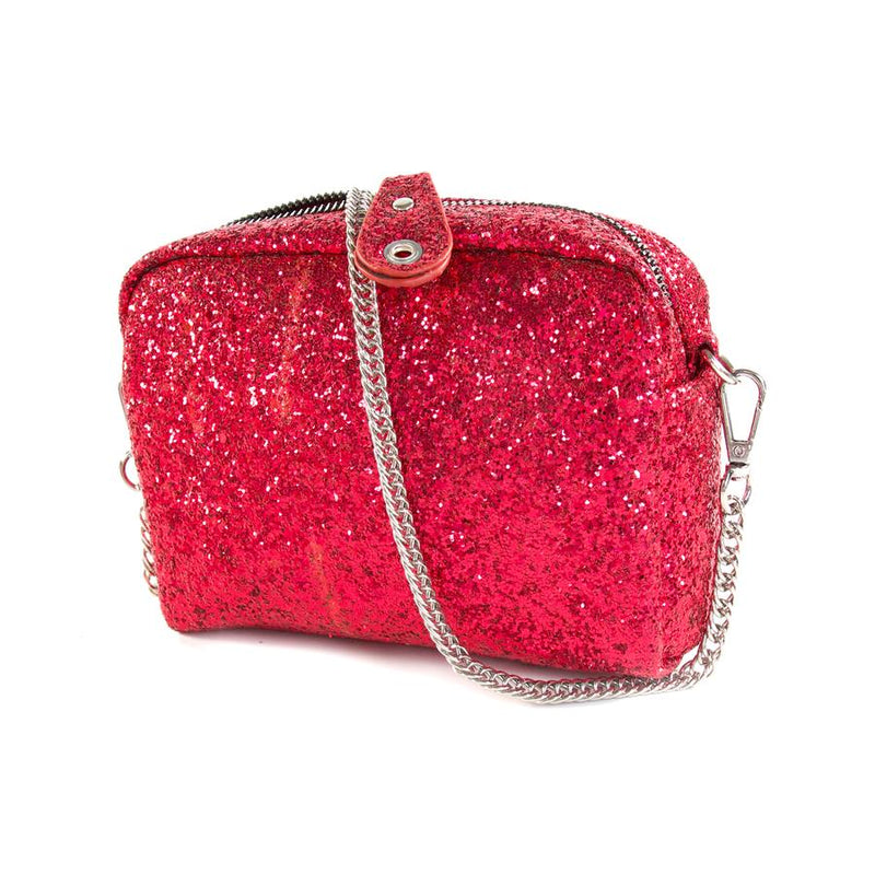 Glitter Crossbody Handbag - Hot Pink