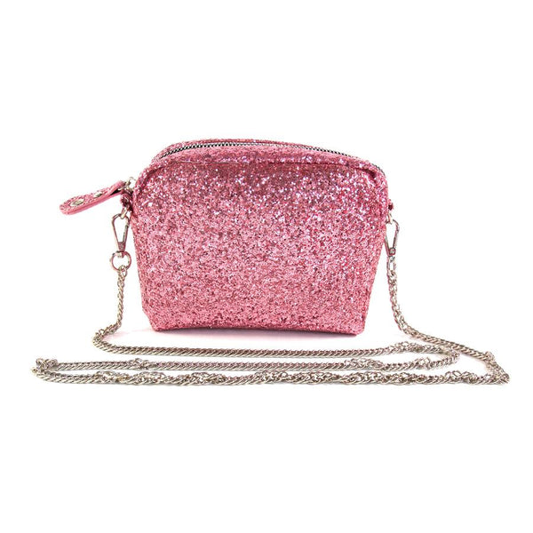 Glitter Crossbody Handbag - Pink