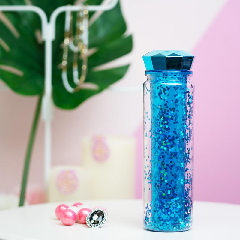 Glitter Water Bottle - Blue