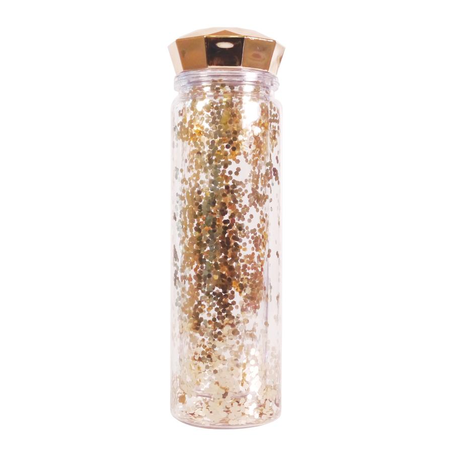 Swig Shimmer Rose Gold Flip & Sip Water Bottle - Rhinestone Angel