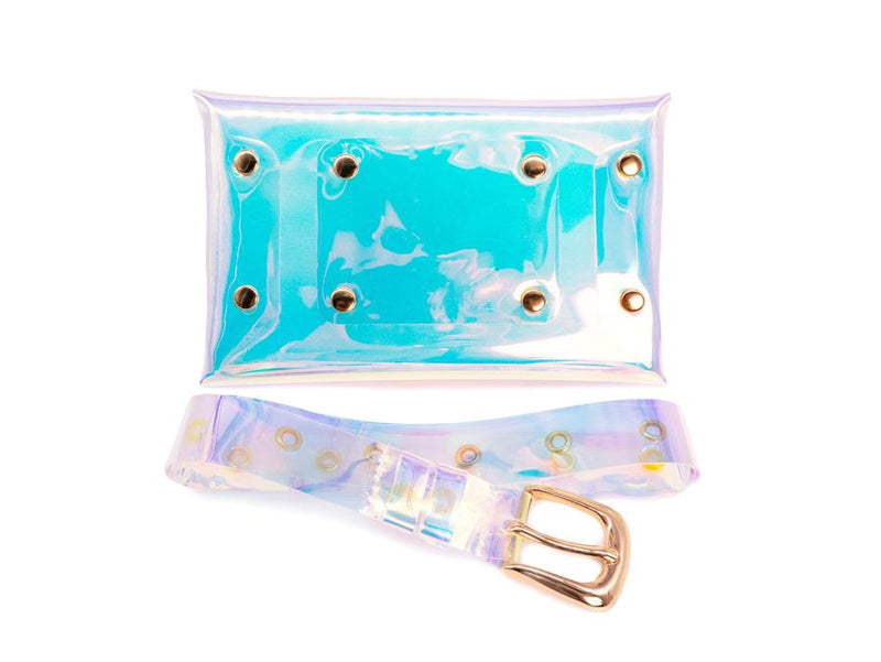 Holographic Jelly Fanny Pack with Belt
