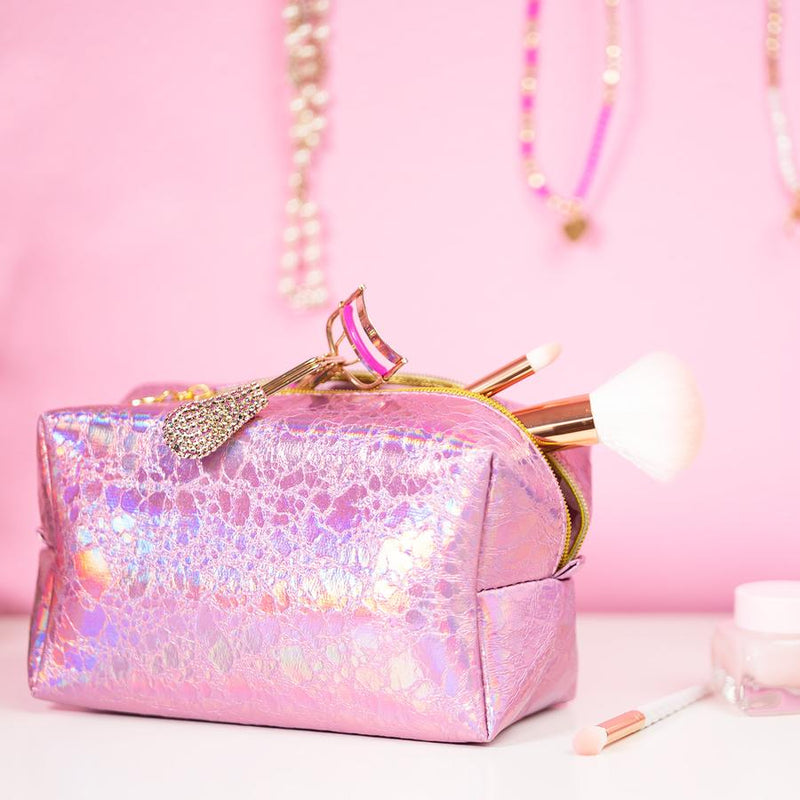 Holographic Makeup Bag Pink