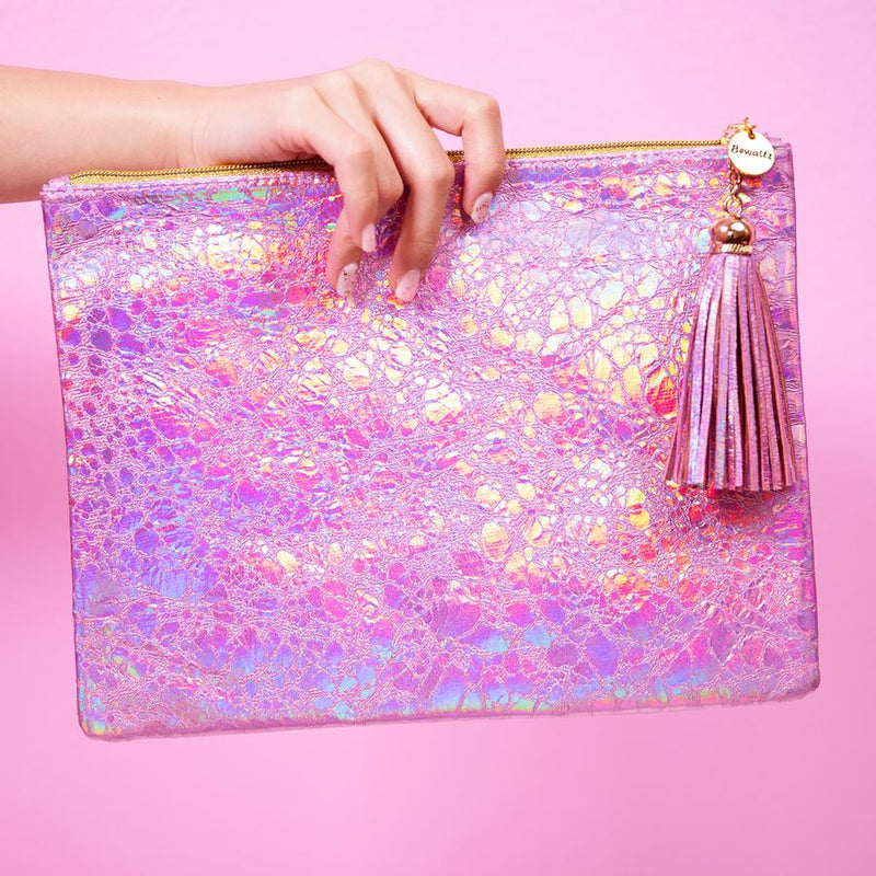 Holographic Makeup Large Pouch Pink