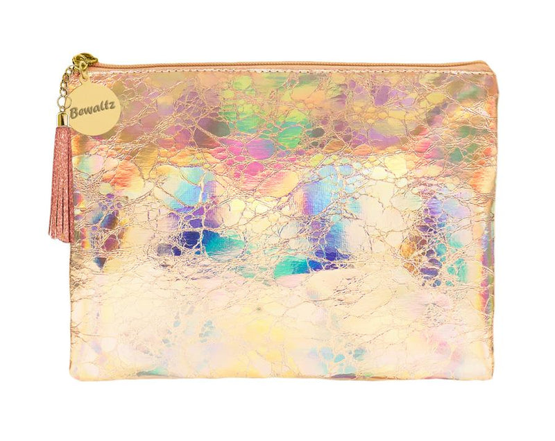 Holographic Makeup Large Pouch Rose Gold