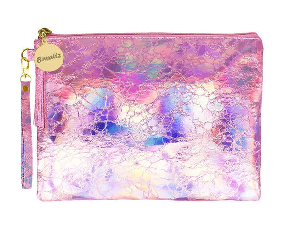 Holographic Makeup Pouch Small Pink