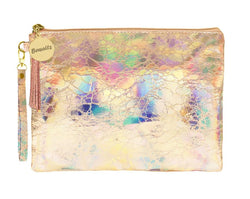 Holographic Makeup Pouch Small Rose Gold