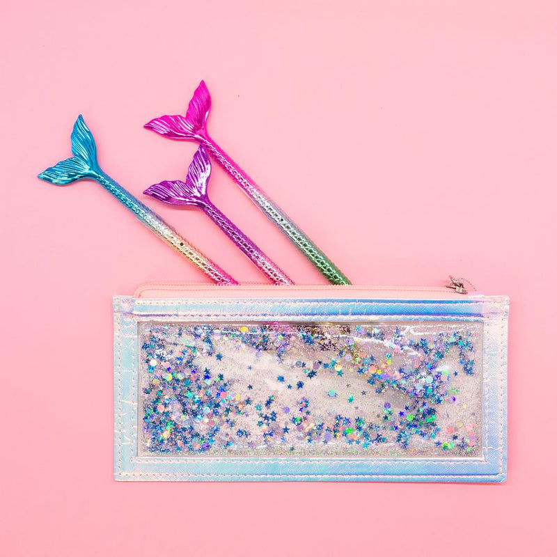 Holographic Mermaid Pencil Pouch & Pen Set