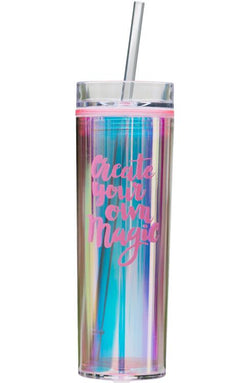 Holographic Tumbler - Pink "Create Your Own Magic"