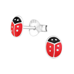 Children's Sterling Silver 'Red Ladybird' Stud Earrings by Liberty Charms
