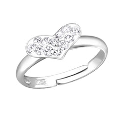 Copy of Children's Sterling Silver Adjustable Sparkle Heart Ring by Liberty Charms