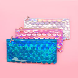 Mermaid Scallop Pencil Pouch - Set of Three