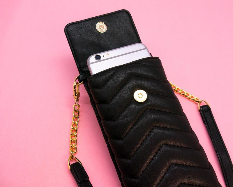 Mila Mini Crossbody Phone Wallet - Black