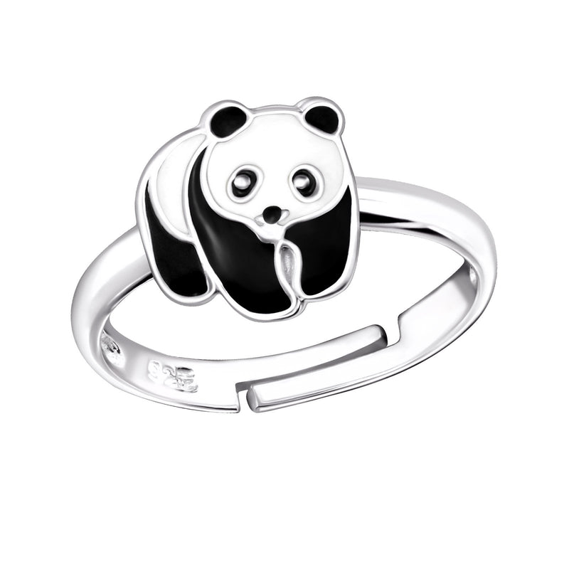 Children's Sterling Silver Adjustable Panda Ring by Liberty Charms
