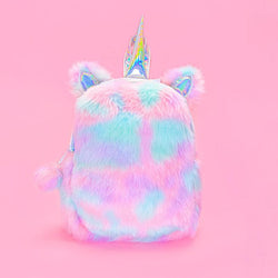 Plush Rainbow Unicorn Backpack