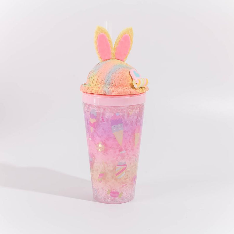 Sweets Rainbow Bunny Tumbler - Pink