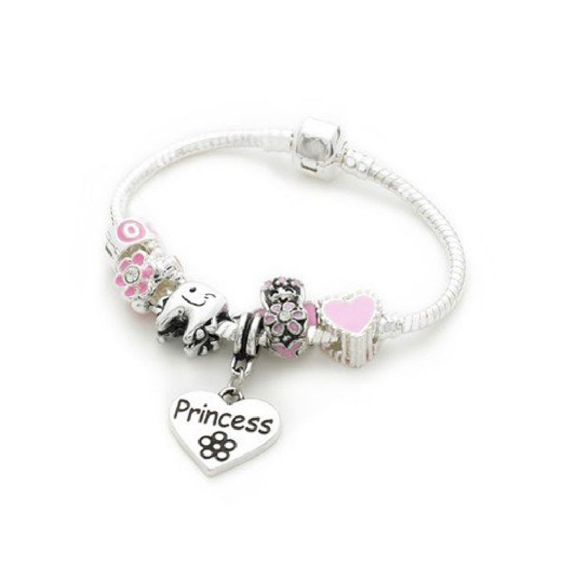 Children's 'Tooth Fairy' Silver Plated Charm Bracelet by Liberty Charms