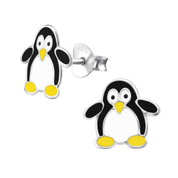Children's Sterling Silver Penguin Stud Earrings by Liberty Charms